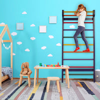 Sprossenwand für Kinderzimmer Kletterwand Turnwand Klettergerüst für Kinder Holz