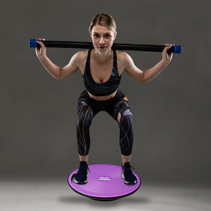 Balance Board 40cm Holz Wackelbrett Balance Kunststoff für Fitness Physiotherapie zur Stärkung der Tiefenmuskulatur