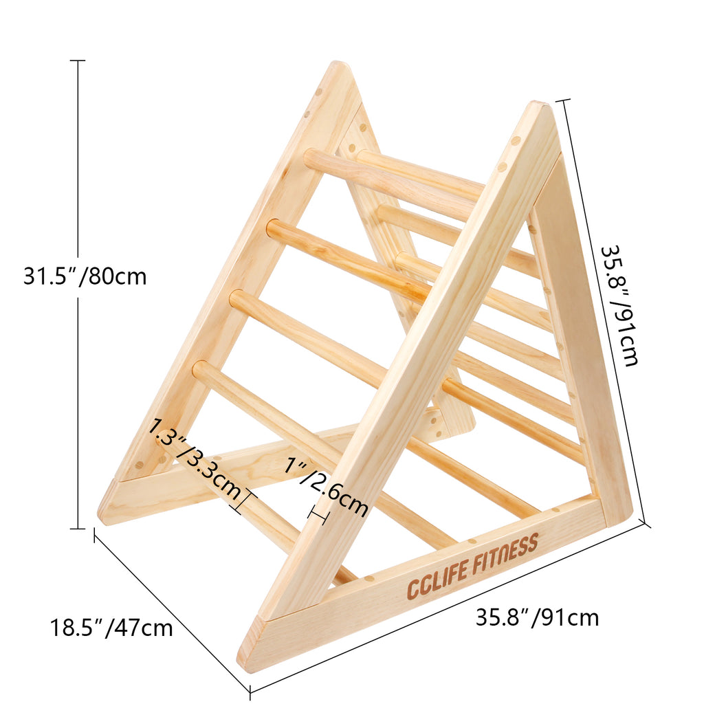 Kletterdreiecke nach Pikler Art Holz Indoor für Babys Kinder kleinkinder Aktivspielzeug natürliche ungiftige Farbe