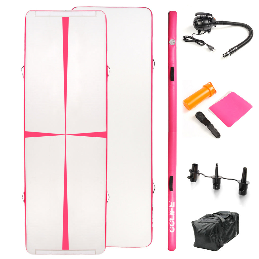 Pink Tumbling Matte mit elektrischer Luftpumpe